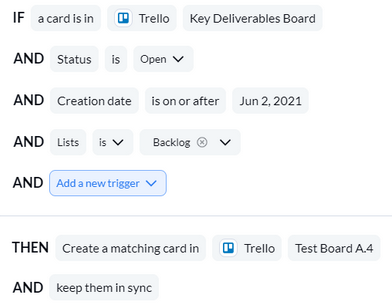 Filter work items by section