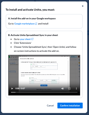 Install Unito Spreadsheet Sync Add On For Google Sheets