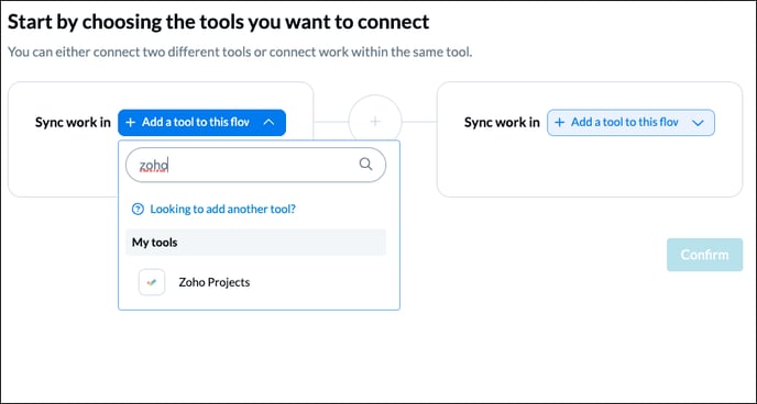 Select Zoho Projects