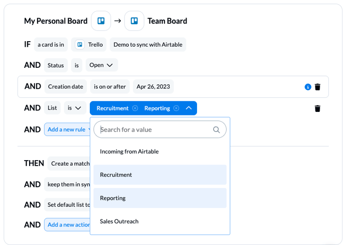 Sync Multiple Trello Lists