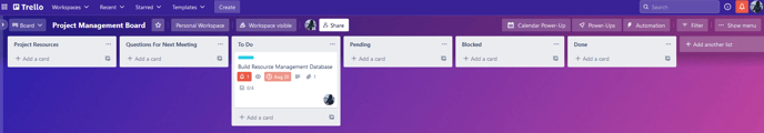 a cool trello board