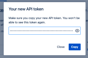 Creating an API token for Confluence